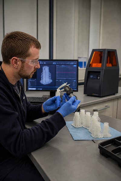 Portrait Resin Part Validation by Engineer