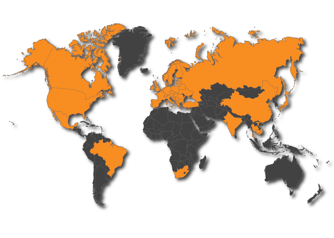 Global Dealer Network Map