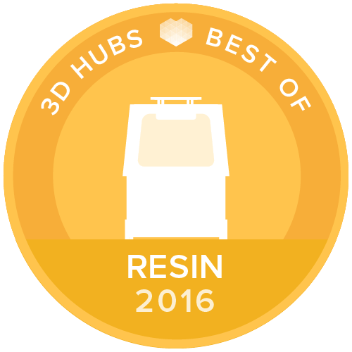 Top ranking award in 3D Hubs 2016 3D Printer Guide