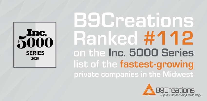 B9Creations Named on Inc. Magazine's 5000 Series: Midwest List